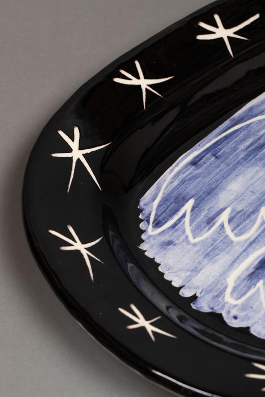 独角鹿西洋古董1953年代西班牙艺术巨匠毕加索与法国Madoura工坊合作出品限量装饰陶盘「Colombe Brillante (A.R.218) 明亮的鸽子 218」 商品图2