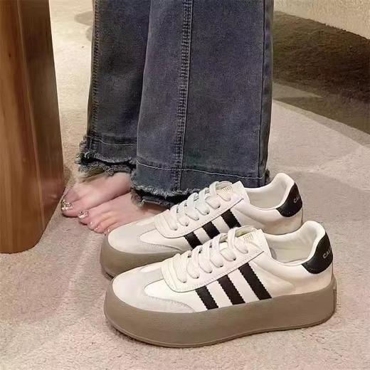 前佳阿甘鞋女鞋2025新款秋季复古板鞋休闲运动鞋百搭春秋小白鞋德训鞋★ 商品图1