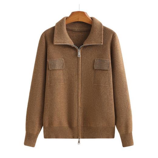 W501-2645-95-168妈妈春装洋气外套2025新款中老年女装时尚短款针织开衫婆婆上衣服 商品图4