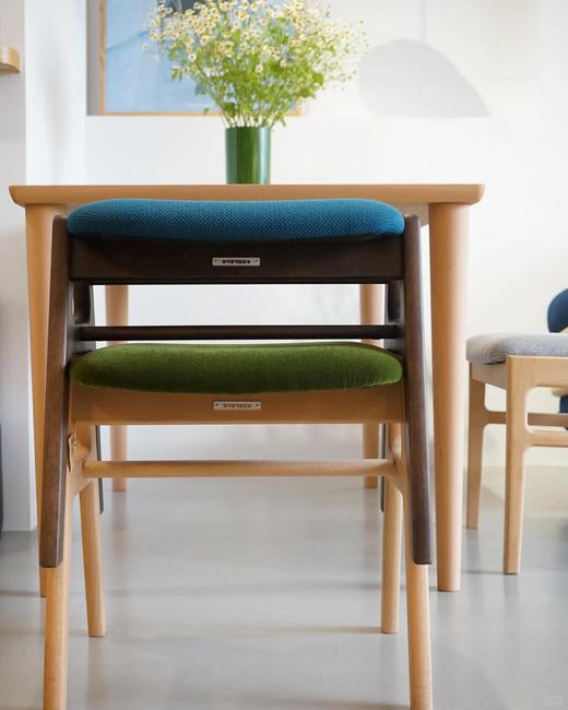 现货日本进口Karimoku60日式复古简约实木换鞋凳梳妆凳餐凳可堆叠 商品图7