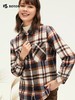 波顿女士秋冬 衬衫外套 磨毛加绒格纹 宽松暖适款LSJ016324 商品缩略图1