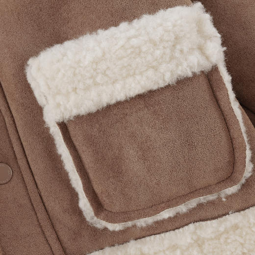 马克珍妮男童复古毛绒领麂皮绒外套2025年冬装新款551778 商品图4