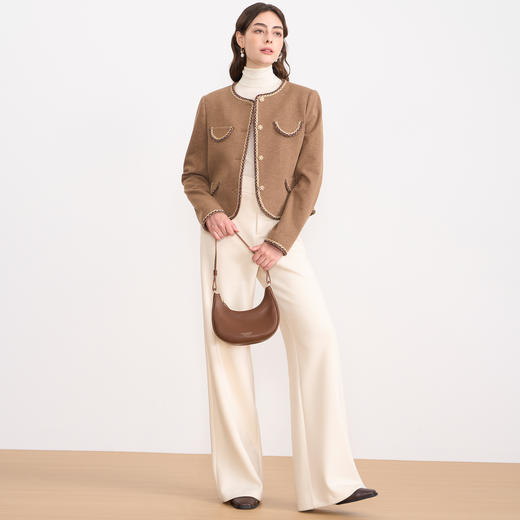 EITIE爱特爱复古高级感优雅气质小香风显瘦短外套2025秋冬新款D2503911 商品图3