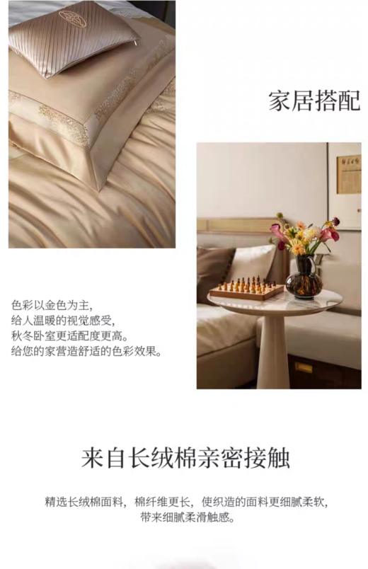 惠谊现代中式 100支全棉新疆长绒棉刺绣四件套 岁岁平安 商品图2