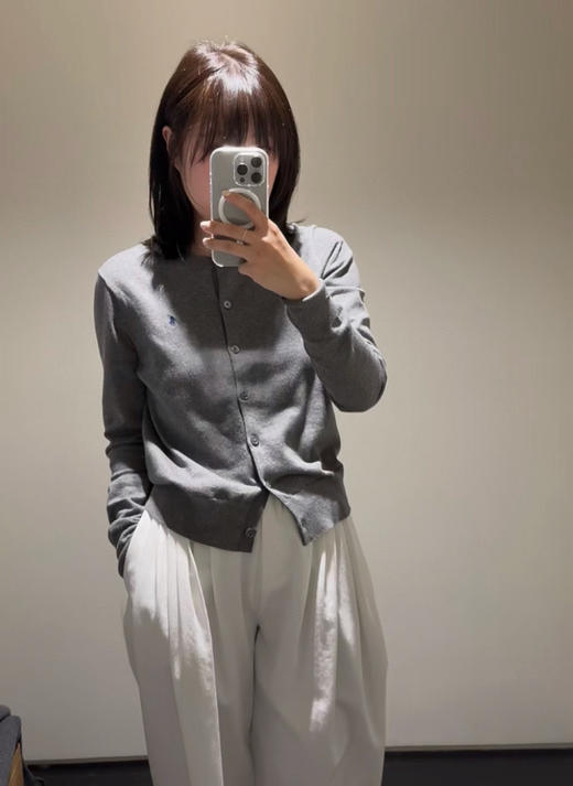 926-1跑量特惠 渠道货 RL小马刺绣 基础圆领 女士开衫 百搭气质单品 商品图4