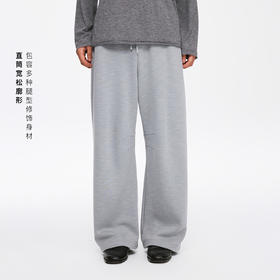 oneup竹节纹橡筋抽绳卫裤（男女同款）