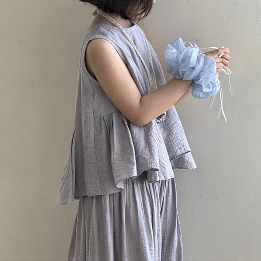 裁缝学苑QZ47亲子新款女童无袖小衫纸样阔腿裤套装裙裤样板打版 商品图1