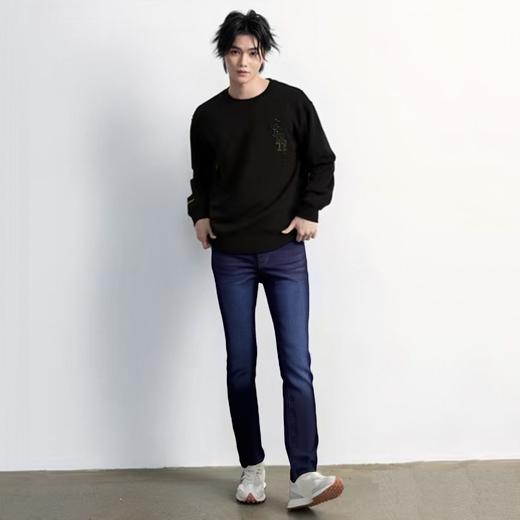 佐丹奴男装25年商场同款棉弹修身窄脚牛仔裤01115044 商品图1