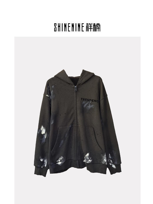 W43206263墨迹做旧卫衣外套 商品图0