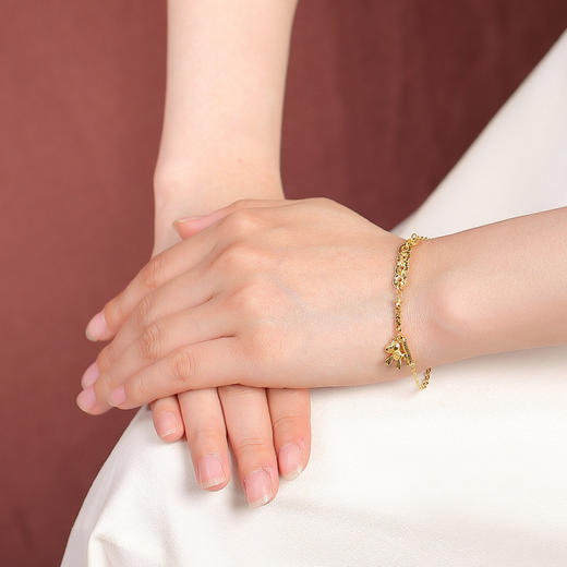 S925纯银镀金五帝钱币马上有钱，时尚马年银手链手饰CW-SL11943 商品图3