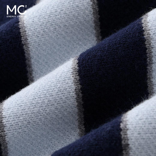 女装翻领拼接宽条纹毛衣-1820M5241003 商品图3