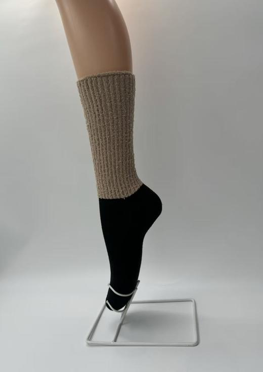 助野SUKENO  女袜秋冬保暖长筒羽绒纱脚底毛圈 商品图2