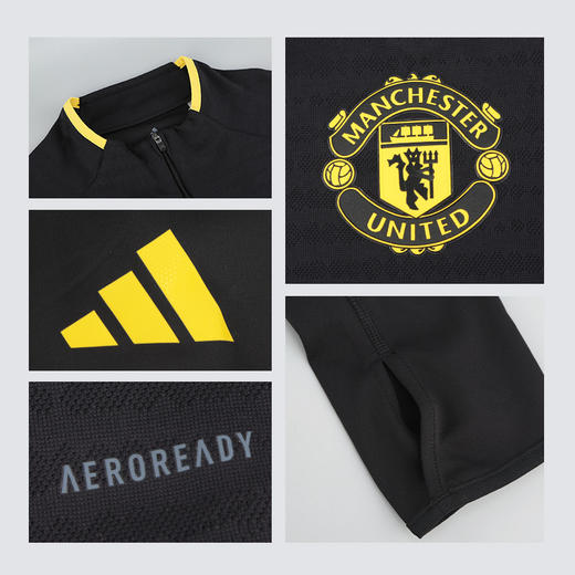 小李子ADIDAS阿迪达斯曼联球员版半拉链长袖训练服成人男JP3147 商品图3
