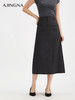 【商场同款】阿菁娜秋季新款A字显瘦羊毛裙 澳洲高支美丽诺中长款西装裙 法式优雅通勤半身裙A30Q113006 商品缩略图1