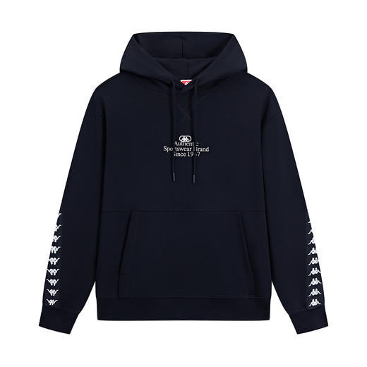 Kappa卡帕背靠背运动卫衣男2025新款连帽针织套头衫宽松串标卫衣K0C12MT60G 商品图1