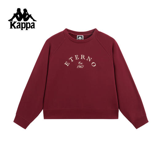 Kappa卡帕背靠背运动卫衣女2025新款秋季休闲宽松针织套头衫上衣K0F82WT21 商品图1