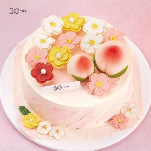 福桃献瑞 ‧ 韩式裱花鲜果蛋糕，可选1.5/2.5/6磅  | 36 CAKE 商品图5