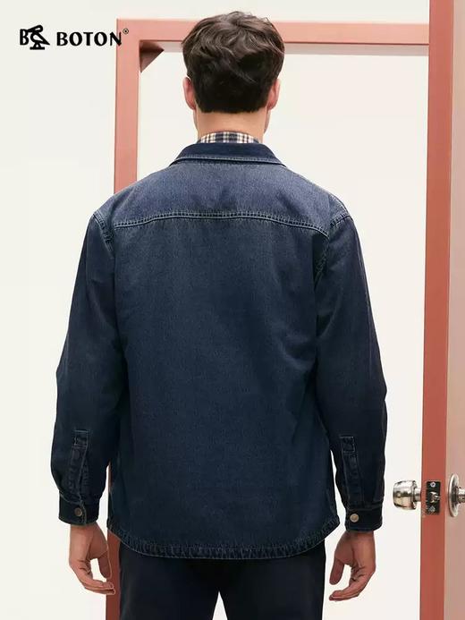 波顿男士秋季 衬衫 牛仔宽松 口袋款长袖外套型MSJ051324 商品图3