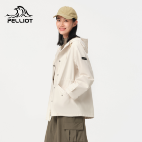 伯希和户外冲锋衣女新款防风防水徒步登山服时尚收腰单层风衣外套