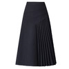 QYM 2110-Y毛呢压褶裙时尚高腰半 身裙气质A字裙 商品缩略图4