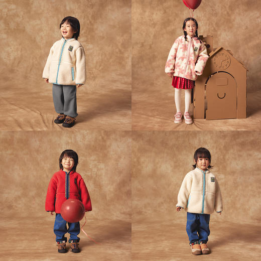 【粉丝专属】allblu幼岚儿童外套男童女童新款秋冬季羊羔绒保暖蓬松加厚外套 商品图2