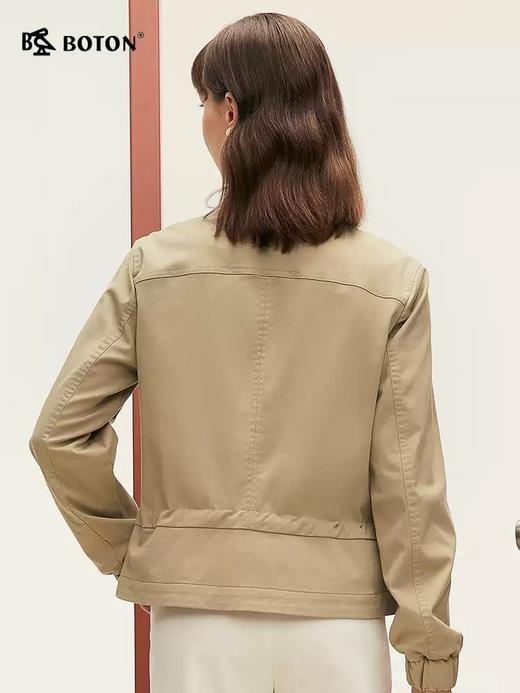 波顿女士春秋 立领抽绳外套 飒然有型 高包容合身显瘦款LJ925324 商品图1