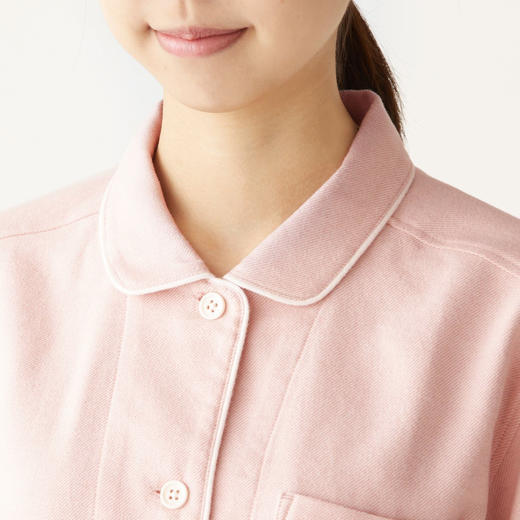 官网348！日系无印情侣棉法兰绒磨毛长袖长裤套装无侧缝男女睡衣睡裤家居服 商品图1