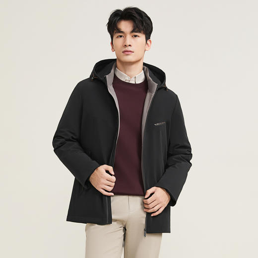 【RDS责任羽绒认证】柒牌男士2025冬季新款保暖羽绒服连帽外套129E71060 商品图1