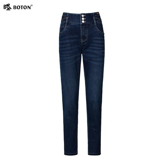 [暖炎绒]波顿女士秋冬季高端高腰小脚显瘦牛仔裤LE330324 商品图5