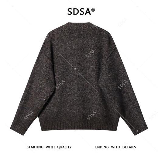 89035SDSA男士秋冬新款痞帅男装慵懒风渐变纽扣V领针织衫百搭开衫毛衣 商品图5