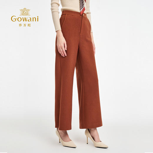 乔万尼2025秋新品明亮复古感微阔显瘦直筒裤ED3F241 商品图2