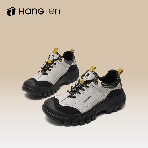 HANGTEN欢腾户外登山鞋女新款厚底防滑徒步潮流百搭户外真皮登山鞋F5213008AD
 商品图0
