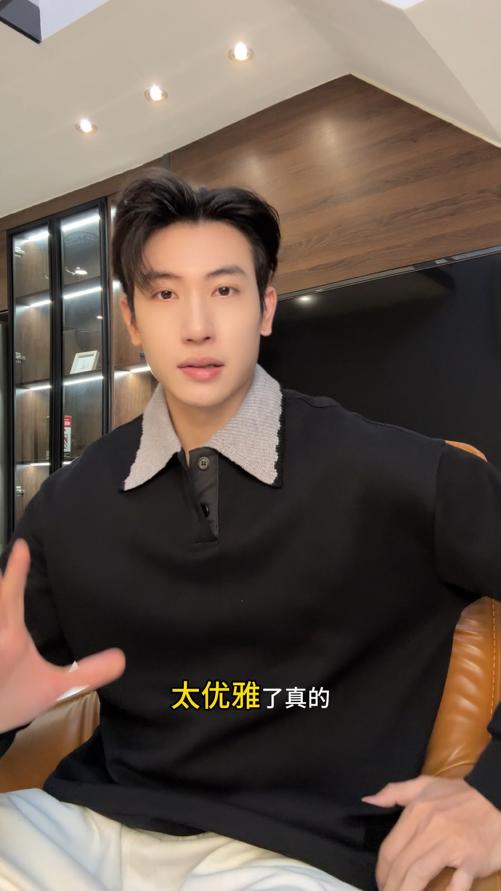 9596SDSA男士秋冬新款痞帅男装简约拼接撞色polo领卫衣百搭时尚上衣 商品图0