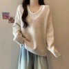 【YW】无忧购 圆领套头毛衣女真两件套宽松软糯背心针织衫套装688（截单后3-5天发货） 商品缩略图3