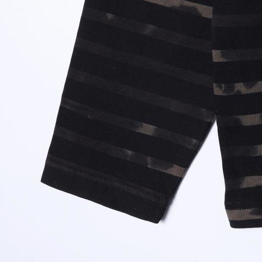 SDSA男士秋冬新款痞帅男装韩版扎染晕染撞色条纹圆领长袖T恤百搭 商品图3