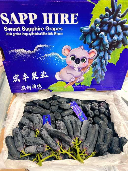 【宏丰精选】 高端送礼推荐  金手指黑提  超级新鲜果粉足 口感脆甜 硬度好 商品图3