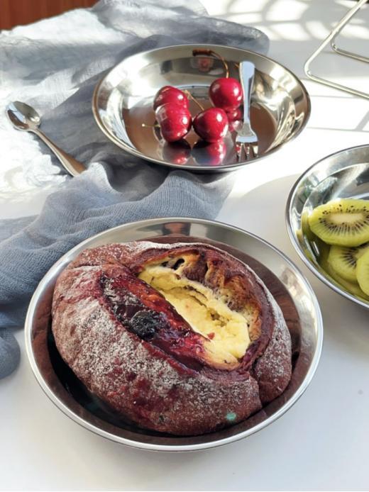 【品牌直发】🔥易铂yispot 不锈钢多用盘七件套装！17CM多用圆盘6个送沥水收纳架1个！🌸到手7件套，做骨碟，餐盘，点心盘收纳方便‼️ 商品图4