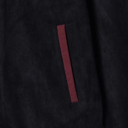 WT230SDSA男士秋冬新款痞帅男装美式绒面撞色拉条立领拉链卫衣百搭时尚 商品图2