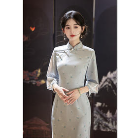 GX淑女范倒大袖旗袍2025秋季新款日常穿改良新中式气质连衣裙