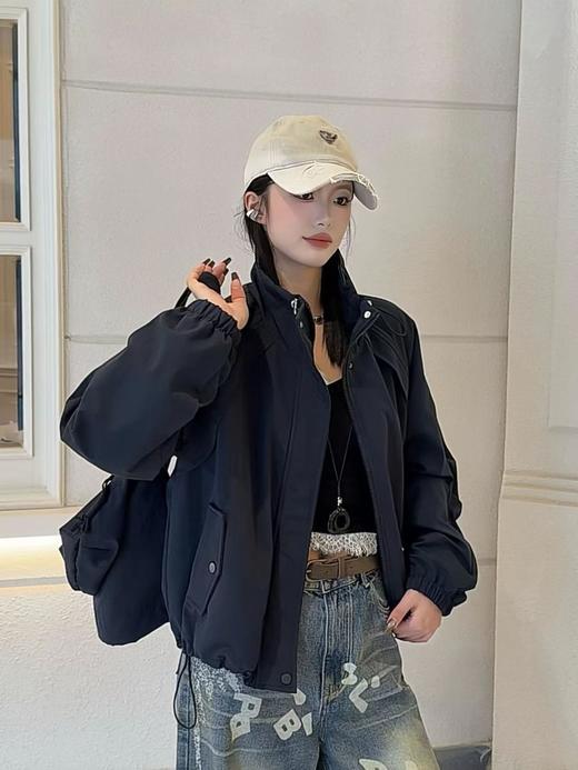 【GZ】无忧购设计感冲锋衣女新款宽松休闲运动工装配包外套6697（截单后3-5天发货） 商品图1