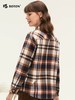 波顿女士秋冬 衬衫外套 磨毛加绒格纹 宽松暖适款LSJ016324 商品缩略图2