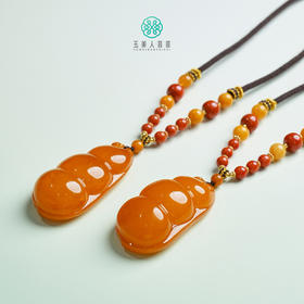 D蜜蜡吊坠-大福豆配绳