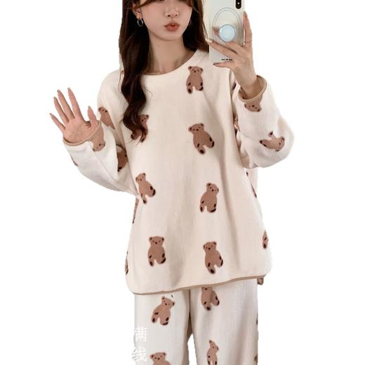 秋冬新款【云朵绒软绵绵睡衣】家居服套装 可外穿加绒加厚两件套  商品图4