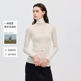 棉仓366635041-一体成型30羊毛长袖针织衫