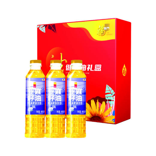 中粮福临门亚麻籽油礼盒400ml*3 商品图0