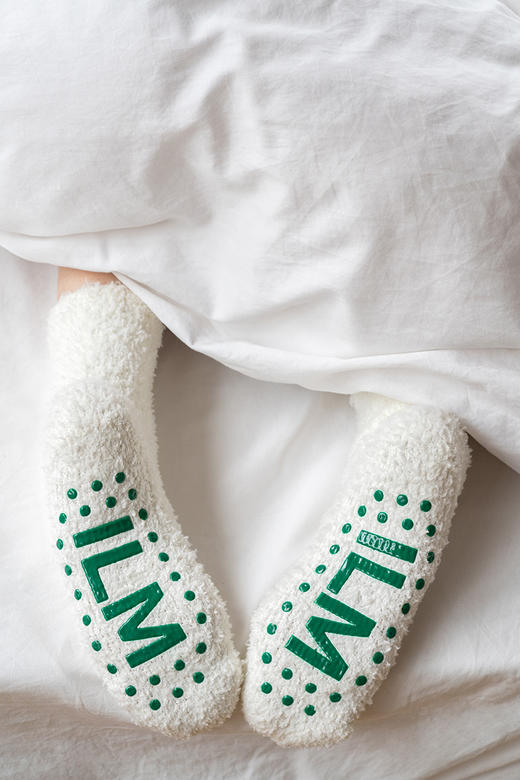 靴下物秋冬珊瑚绒女士加绒加厚中筒袜子保暖点胶防滑毛巾地板袜 商品图5