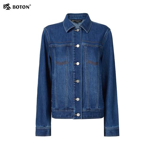 波顿女士四季 短款牛仔外套 宽松舒适 牛仔蓝复古百搭款LJ922324 商品图4