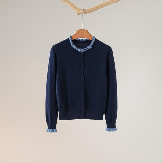 西子/玛奇朵100美丽诺羊毛花边领秋冬长袖针织衫/MSTJ491 商品图3