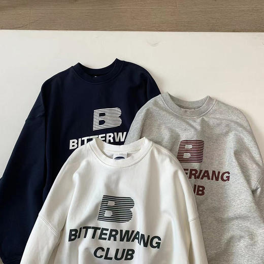 复古美式卫衣！ 高克重纯棉毛圈材质圆领卫衣情侣款！ 商品图1