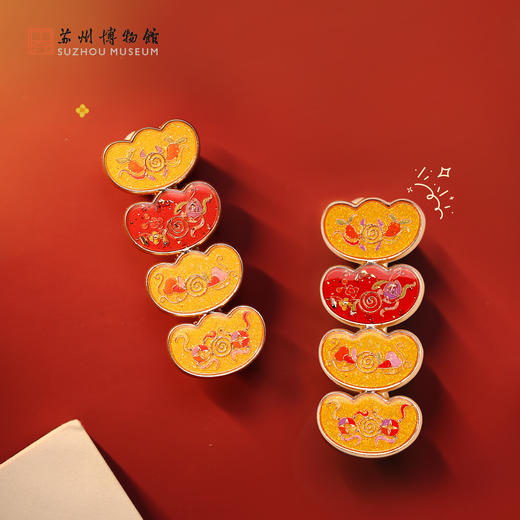 苏州博物馆 元宝金属发夹 商品图0